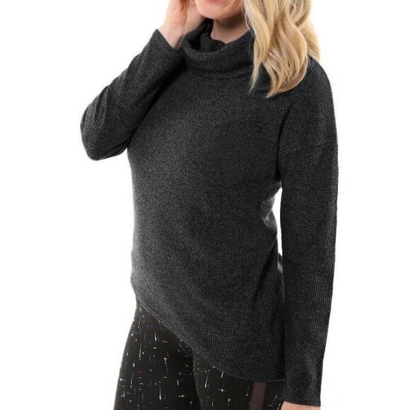 Soybu Serene Asymmetrical Hem Cowl Neck Sweater S - Picture 1 of 6